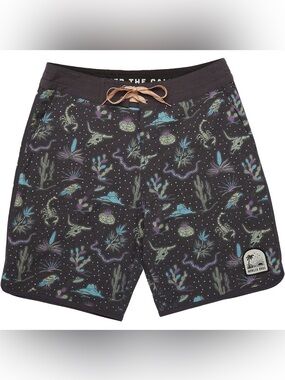 Howler Brothers Gray Board Shorts with desert print